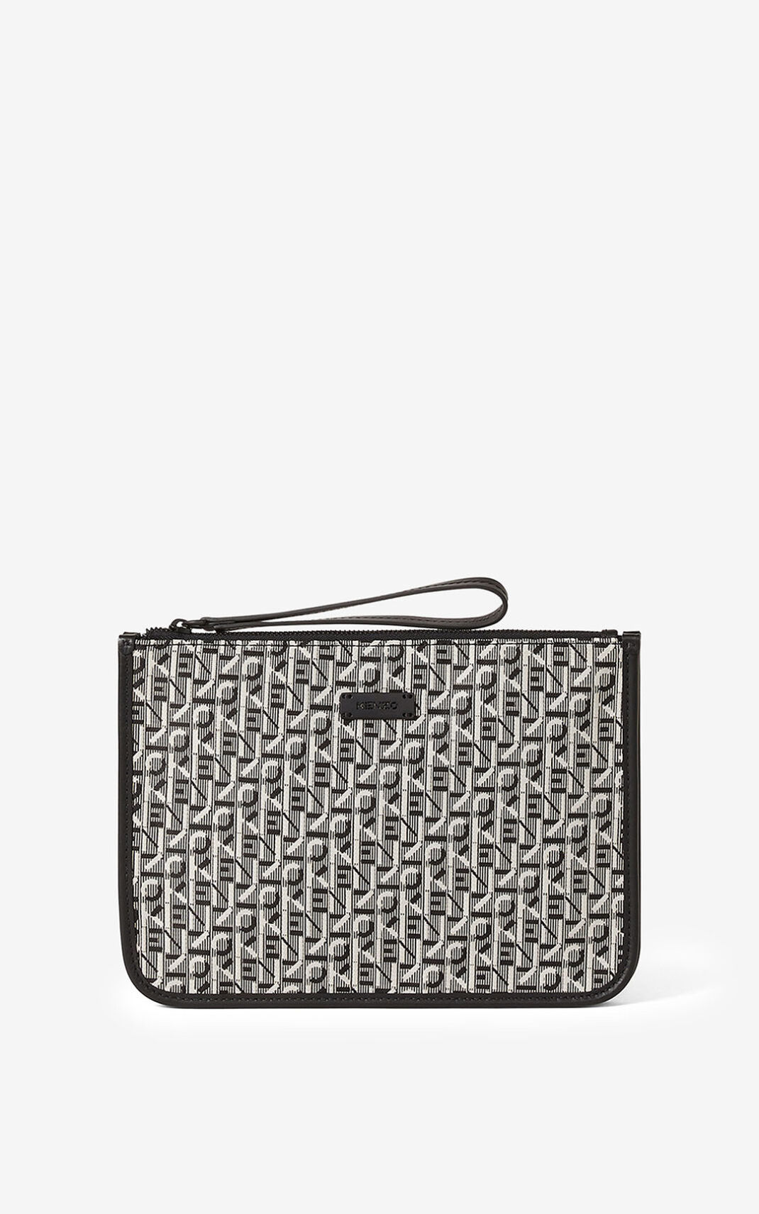 Kenzo Jacquard Courier クラッチバッグ レディース グレー - SPRMKA157